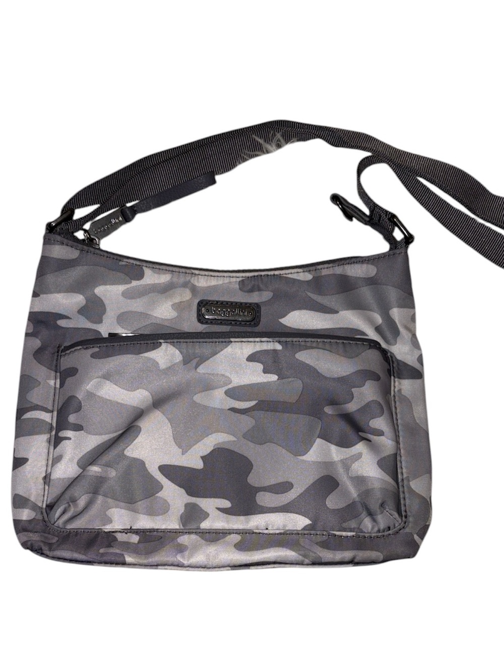 Baggallini Gray Camouflage Crossbody Bag